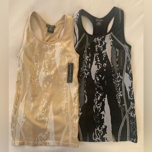 TAHARI SPORT (2) ladies 52% nylon 41% poly athletic top sport bra Size S/M NWT